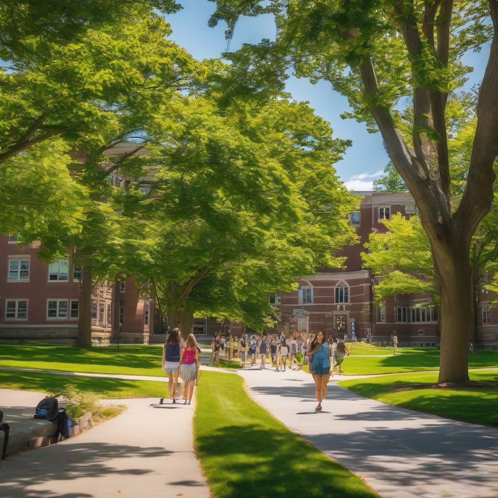 University of Rhode Island campus in summer